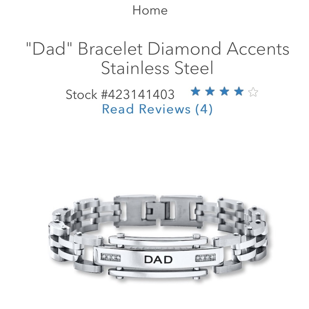 Kay Jewelers “Dad” bracelet